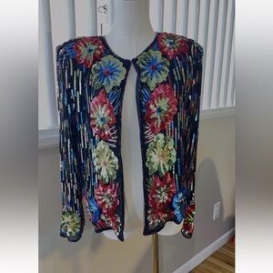 Floral Embellished Women's Jacket